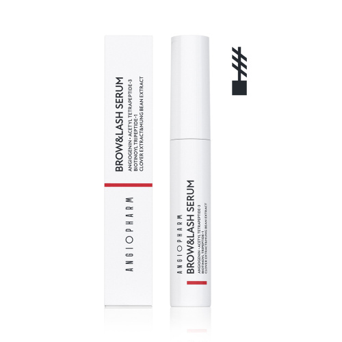 Ангиофарм Сыворотка для роста бровей и ресниц (щеточка), 6 мл