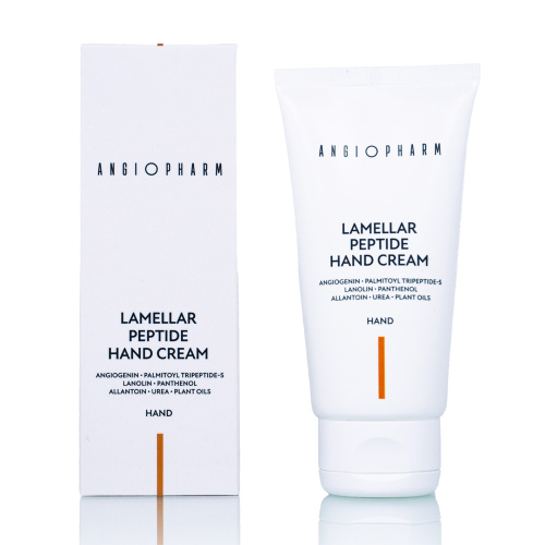 Ламеллярный крем для рук с пептидами Ангиофарм, 50мл