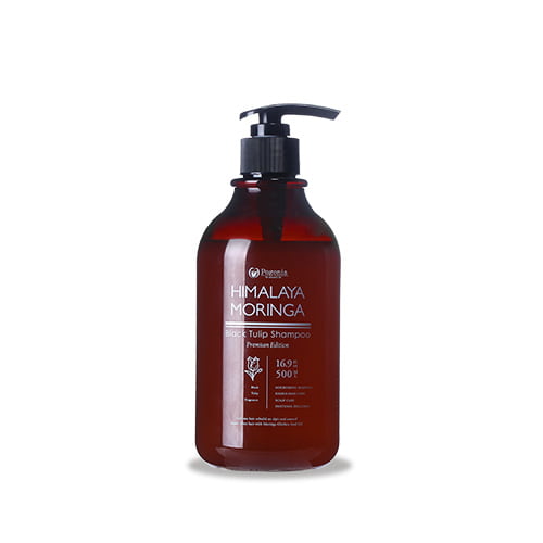 POGONIA Шампунь с маслом моринги для себорегуляции кожи головы и интенсивного блеска волос "Черный тюльпан", 500 мл