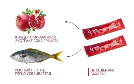 Морской коллаген с экстрактом граната, желе